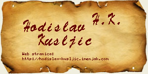 Hodislav Kušljić vizit kartica